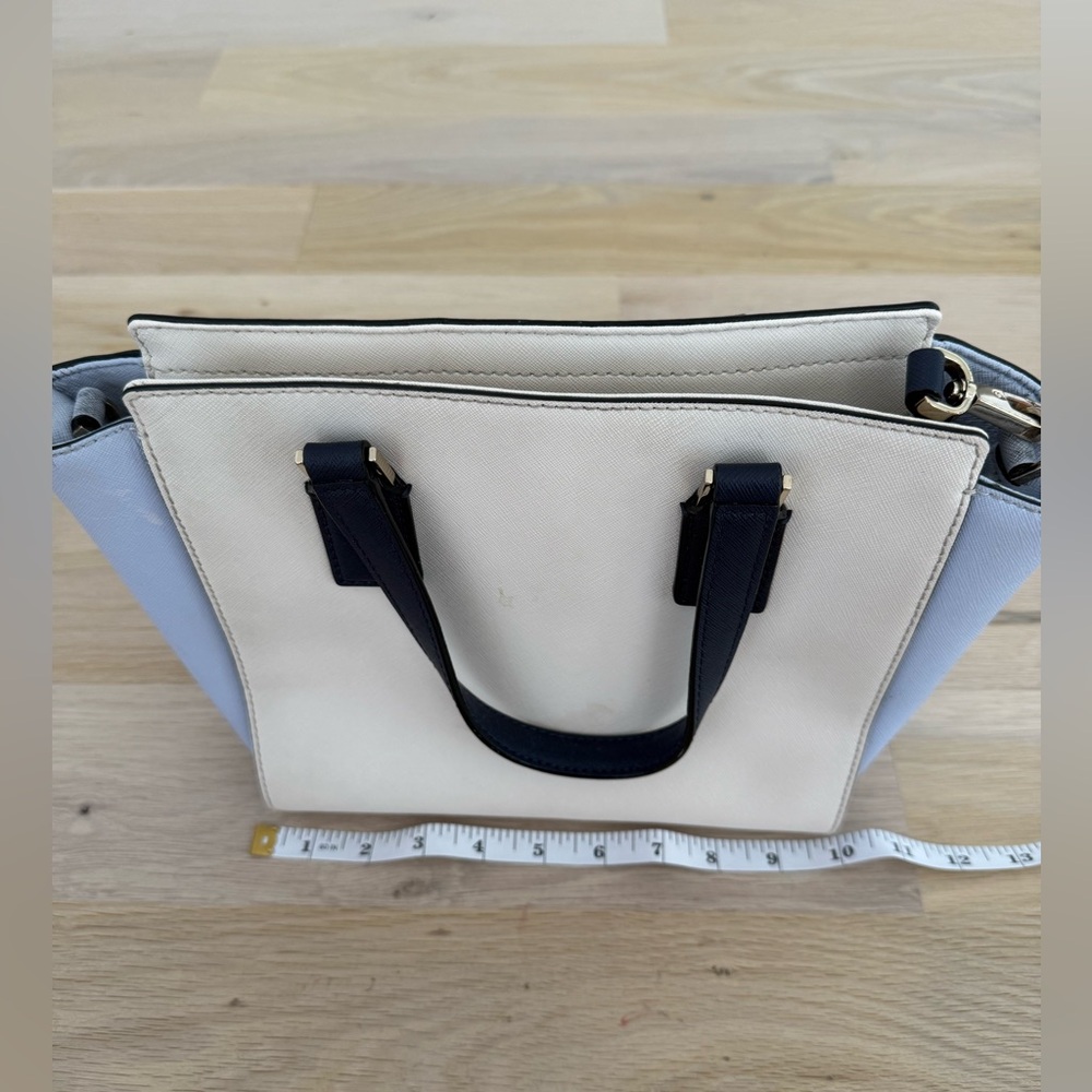 Kate Spade Cream and Light Blue Satchel - Picture 2 of 7